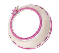 Dpofirs Punch Needle Stand Hoop Durable Plastic Cross Stitch Hoop Frame Household Crafting (Rose Red)