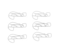 Dpofirs Question Mark Shaped Paper Clips, 100Pcs Novelty Bookmark Clips Metal Page Markers in Clear Storage Box, Fun Shaped Paperclips Book Mark with Clear Case for Office School (White)