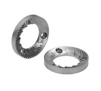 Dpofirs Rancilio Burr Set, 2Pcs 50MM Stainless Steel Replacement Burrs for Coffee Grinder, 3 Hole Burr Set with Enhanced Groove Design for Consistent Grind Size