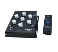 Dpofirs Remote Antenna Switch, 6 Way Coaxial Antenna Selector with Controller for Base Station and Portable Radio, 800W PEP 1.8MHz to 55MHz Frequency Range, SO 239 Interface
