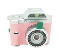 Dpofirs Retro Keychain Camera with Magnetic Mount, 12MP, 1080P Video, 130° Wide Angle, LED Fill Light, 0.96 Inch Display, Type C Charging (Pink)