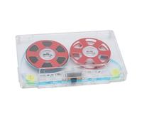 Dpofirs Roll to Roller Cassette Ribbon, Rolls to the Roller Empty Sound Cassette Band 46 Minutes DIY Homemade for Music Recording (Red)