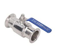 Dpofirs Sanitary Ball Valve Rust Resistant Fast Chuck Valve for Dairy Industry 304 Stainless Steel (OD 57mm)