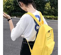 Dpofirs School Backpack Set Lightweight Cute Fashionable 4pcs for Women Students Travel Canvas A4 Files Blue (Yellow)