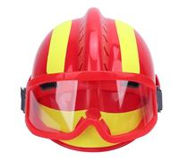 Dpofirs Search Rescue Hard Hat Heat Resistant Emergency Earthquake Fire Safety Helmet with Reflective Strip for Mountain Rescue Leakage Accident for Ships Oil Workers (Red)
