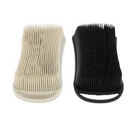 Dpofirs Silicone Bath Scrubber 2pcs Soft Exfoliating Body Scrubber for Gentle Massage and Cleansing in Shower 14.5x7.5cm