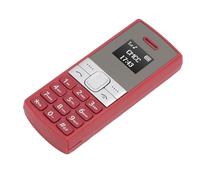 Dpofirs Small Mobile Phone, Unlocked 0.66 Inch OLED Tiny Mobile Music Player for the Elderly (Red)