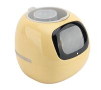 Dpofirs Smart Planter, Clock Calendar Temperature Display Smart Plant Pot Water Light Humidity Sensors Decorative for Birthday Gifts (Yellow)