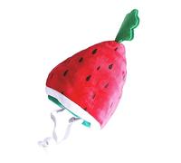 Dpofirs Soft Plush Watermelon Shape Pet Hat for Cats and Dogs, Cute Hat for Small Pets, Suitable for Daily and Party Scenes