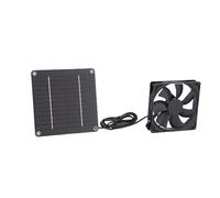 Dpofirs Solar Panel Fan Kit Energy Saving Design 4W Solar Powered Exhaust Ventilation for Small Greenhouses Sheds Pet Houses ABS Monocrystalline Silicon for Chicken Coop Dog Cat White