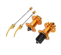 Dpofirs Soldier 2.0 Mountain Bike Hub, 6 Pawl 120 Click Bicycle Hub with Arrow Storage Case Thru Axle, Compatible with 8-12 Speed and 6 Screw/Fastener Disc Brake for Mountain Bikes (Gold)