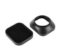 Dpofirs Square Camera Lens Hood, Aluminium Alloy Lens Hood Shade Protector Cover with Cap for SLR Mirror Camera, Ideal for Indoor Outdoor Photography (46mm)