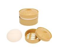 Dpofirs Squeeze Dough Ball Toy, 2PCS Stretchy Bun Stress Relief Toys Set with Steam Baskets and Lids for School Office Desk