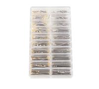 Dpofirs Stainless Steel Watch Strap Screw Tube 200pcs 10 Sizes in Gold Silver, Comes with Storage Box, Repair Tool for Watch Bands, Recommended for Enthusiasts