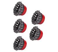 Dpofirs Steel Wire Wheels 5Pcs Bowl Type Twisted Brushes, M10 Thread