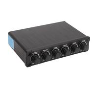 Dpofirs Stereo Mono Sound Mixer with 4 Channel Switching in 2 Outputs, 6.35mm Electronic Drum, Computer Independent Control Mixer, Aluminum Alloy