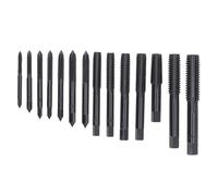 Dpofirs Thread Tap Set Enhanced Durability for Power Tools, Cutting and Repairing Threads. 14Pcs Nitrided Black Bearing Steel Tap Set for Machining Centers