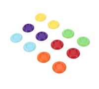 Dpofirs Tiny Colorful Feeder Bowls for Isopods - Gentle Design for Springtails - 12PCS Plastic Tiny Food Dishes for Invertebrates Terrarium - 1.3 Inch Feeding Tray