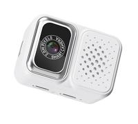 Dpofirs Tiny Keychain Camera 1080P HD Video 2MP Picture Compact Vintage Camera with 32GB Card for Adventure Seekers - Pink (White)