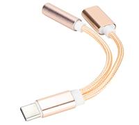Dpofirs To Enjoy the Music Experience, 1 Sound Adapter From 2 Breaks, High Hardness Phone Sound Adapter (Golden)