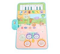 Dpofirs Toddler Musical Mat, Touch Play Baby Piano Keyboard and Drum Pad Toy with 2 Sticks, for Boys Girls Early Education Playtime (Animal Type)
