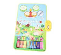 Dpofirs Toddler Musical Mat, Touch Play Baby Piano Keyboard and Drum Pad Toy with 2 Sticks, for Boys Girls Early Education Playtime (Farm Type)