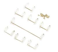 Dpofirs Transparent Gold Plated PCB Screw-in Stabilizers 2u 6.25u Keycap Stabilizers Mechanical Keyboard Screw Stabilizers For Diy61/64/87/104/108 Key Position Mechanical Keyboard