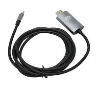 Dpofirs Type C to HD Multimedia Interface Converter Cable 4K 30Hz Plug and Play for TV Monitor Black Gray Aluminum Alloy Housing