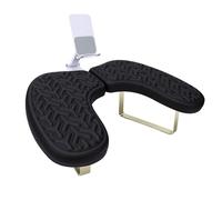 Dpofirs U Shaped Nail Hand Rest, Breathable High Resilience Ergonomic Manicure Arm Rest with Memory Foam Sponge for Nail Salon (Black)