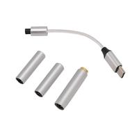 Dpofirs USB C to 2.5 Mm Headphones Jackets, Upgraded Chip Lug and Play High -resolution 32Bits 384KHz PCM USB C to AUX Highlights Jacket Play for Games