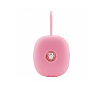 Dpofirs Vibrating Alarm Clock for the Deaf - LED Display, Digital, Cartoon Style, Two Sets, Batteries Powered (Light Red)