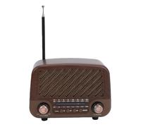 Dpofirs Vintage AM FM Radio, Retro Bluetooth Speaker with Telescopic Antenna, Rechargeable Battery for Home Car Travel and Camping