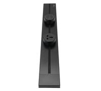 Dpofirs Wall Mount Power Strip, Power Socket Rail Aluminum Alloy Easy To Install with LED Aperture Indicator for Home (2 Universal Socket 13A 3250W + 1 USB Connector)