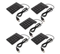 Dpofirs Wired Number Pad, 18 Keys Ergonomic USB Numeric Keypad with Plug and Play Quiet Typing for PC Laptop Desktop (Silicone)