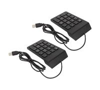 Dpofirs Wired Number Pad, 18 Keys Ergonomic USB Numeric Keypad with Plug and Play Quiet Typing for PC Laptop Desktop (2 PCS)