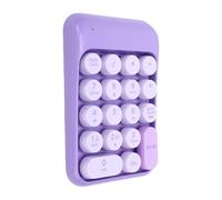 Dpofirs Wireless Number Pad, 18 Key Numeric Keypad Portable Financial Accounting Numpad Keyboard for Home Business Work (Purple)