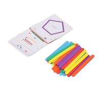 Dpofirs Wooden Building Sticks Math Toy for Kids' Problem Solving and Logical Thinking Education with Safe Basswood Material