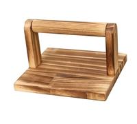 Dpofirs Wooden Dumpling Wrapper Press with Ergonomic Handle (Burnt Color | Easy to use, consistent thickness, lightweight, smooth finish, kitchen essential
