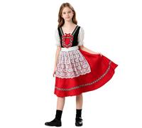 dPois Girls Carnival Accessory Community Gathering Stage Wear Red 5-6 Years