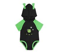 dPois Infant Baby Alien Costume Bodysuit Hooded Romper Short Sleeve Sweatshirts with Cute UFO Graphic Print Green 4-5 Years