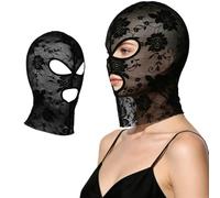 dPois Lace Hole Face Mask for Convention Entertainment Show Black One Size