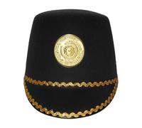dPois Marching Band Soldier Drum Major Toy Soldier Hats Marching Band Drum Major Hat For Adults Black One Size