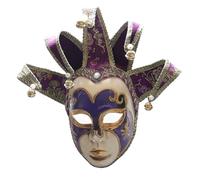 dPois Masquerade Venetian Jester Mask Music Mardi Gras Exquisite Decoration Art Collection Mask For Musical Party Purple One Size