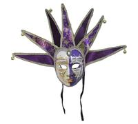 dPois Masquerade Venetian Jester Mask Music Mardi Gras Wall Decorative Art Collection Mask For Musical Party Purple One Size