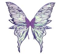 dPois Women Girls Angel Wings Fairy Butterfly Wings with Elastic Strap for Halloween Masquerade Cosplay Purple A One Size