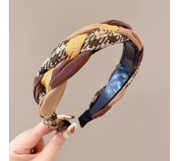 DPPASJOIE High end headband with multiple styles, versatile for daily use as an external hair accessory and face wash(yellowish-brown)