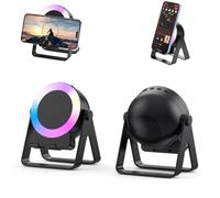Dpptgh 4 in 1 Wireless Induction Audio Bluetooth Speaker, 2025 Upgraded Colorful RGB 5.3 Bluetooth Speaker Wireless Phone Holder Stand 360° Rotation Suitable for iPhone/Android/iPad