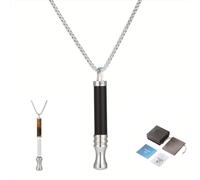 Dpptgh Anxiety Breathing Necklace with Resistance, Auralia's Breathlace with Filter, Breathlace 2.0 Flavoured Air Breathlace, Natural Essential Oil Stress Anxiety Relief Chain for Adults(Obsidian)