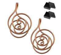 Dpptgh Copper Palm Ring Reiki Spiral Hand Rings for Meditation & Energy Healing, Handcrafted Copper Cuffs Reiki/Crystal Amplifier for Manifestation Chakra Balancing(2PCS)