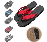 Dpptgh Hidden Shape Flip Flops, Funny Summer Beach Sandals, Spoof Footprint Slippers, 3D Printed Flip-Flops for Adult(Red,40-41)